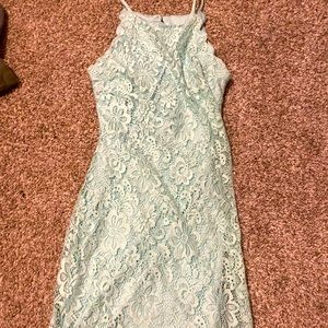 Teal blue dress